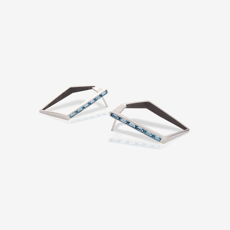 Hexa Loop Earrings – Sky Blue Topaz